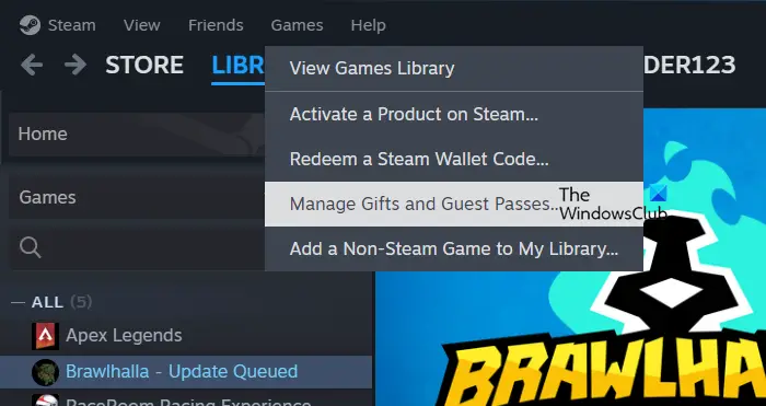 Bagaimana untuk memberi hadiah permainan Steam