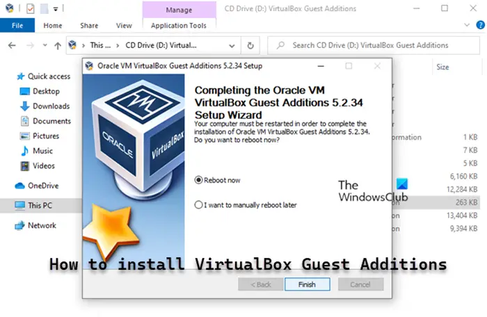 Tidak dapat memasang tambahan tetamu dalam VirtualBox