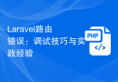 Laravel路由错误：调试技巧与实践经验