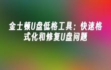 金士顿U盘低格工具：快速格式化和修复U盘问题