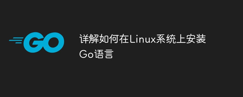 Detailed explanation of how to install Go language on Linux system