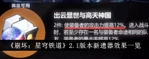 《崩坏:星穹铁道》2.1版本新遗器效果一览