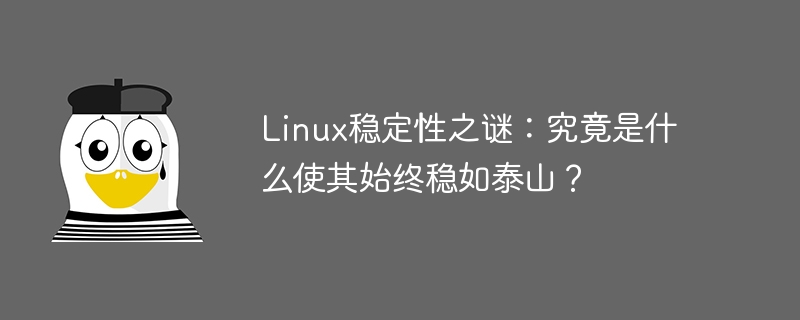 Linux 안정성의 미스터리: 무엇이 Linux를 그렇게 안정적으로 만드는가?