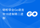 轻松学会Go语言中16进制转二进制
