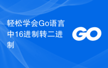 轻松学会Go语言中16进制转二进制
