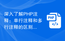 深入了解PHP注释：单行注释和多行注释的区别