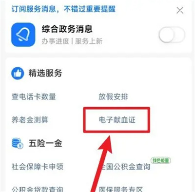 支付寶電子捐血證怎麼查詢