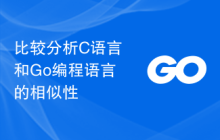 比较分析C语言和Go编程语言的相似性
