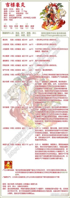 洛克王国吉禄豪炎怎么样 洛克王国吉禄豪炎技能介绍