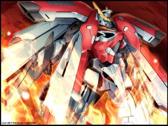 Ein riesiger roter Vogel, der im Feuer fliegt! Phoenix Gundam nimmt am „Gundam Showdown teil!