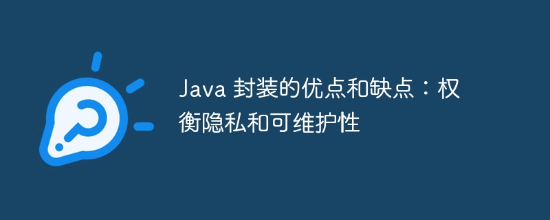 Java 封装的优点和缺点：权衡隐私和可维护性