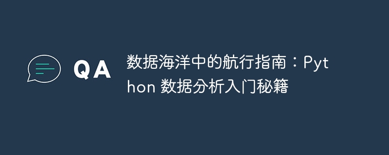 数据海洋中的航行指南：Python 数据分析入门秘籍-Python教程-