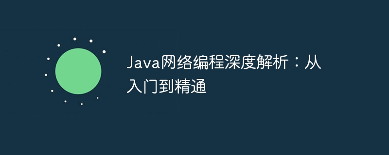 Java 네트워크 프로그래밍에 대한 심층 분석: 입문부터 숙련까지