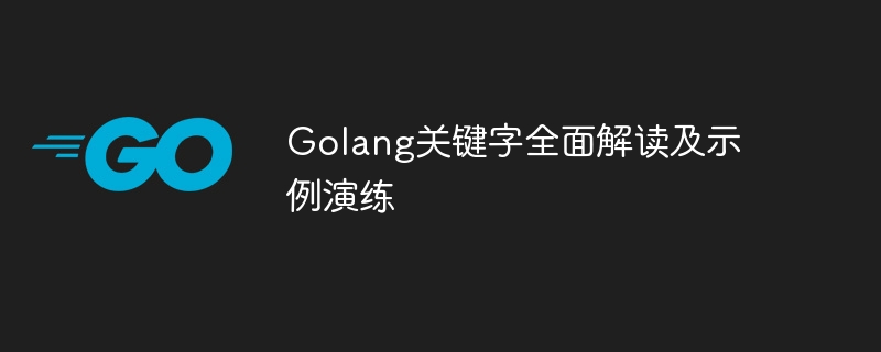 Golang 키워드 및 예제 드릴에 대한 종합적인 해석