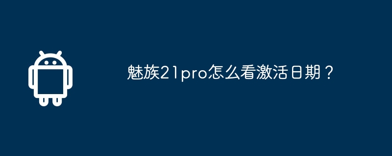 Meizu 21pro의 활성화 날짜를 어떻게 확인하나요?