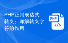 PHP正则表达式转义:详解转义字符的作用