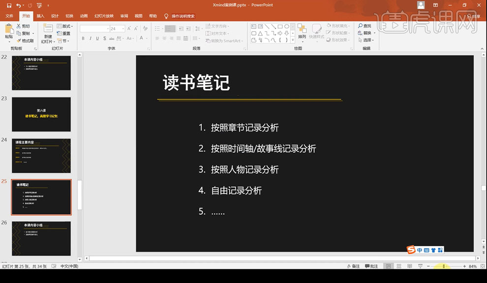 How to create Chinese mind map of reading notes with xmind