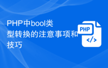 PHP中bool类型转换的注意事项和技巧