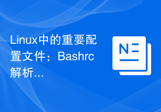 Linux의 중요한 구성 파일: Bashrc 구문 분석