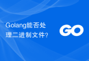 Golang能否处理二进制文件？