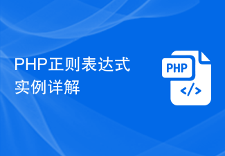 Penjelasan terperinci tentang contoh ungkapan biasa PHP