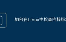如何在Linux中检查内核版本