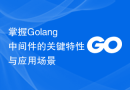 掌握Golang中间件的关键特性与应用场景