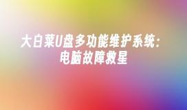 大白菜U盘多功能维护系统：电脑故障救星