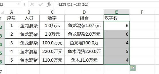 Comment utiliser la fonction lenb dans Excel