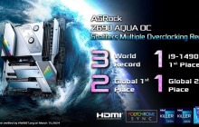 华擎宣布其 Z690 AQUA OC 主板刷新多项超频世界纪录