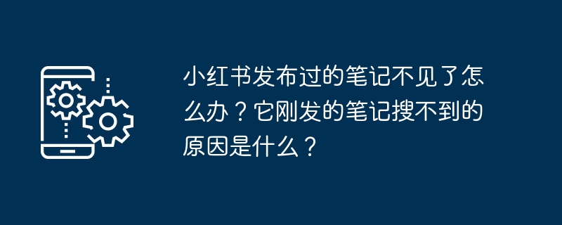 Was soll ich tun, wenn die Notizen, die ich auf Xiaohongshu gepostet habe, fehlen? Was ist der Grund, warum die gerade gesendeten Notizen nicht gefunden werden können?