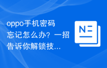 oppo手机密码忘记怎么办?一招告诉你解锁技巧!