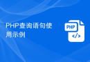 PHP查询语句使用示例