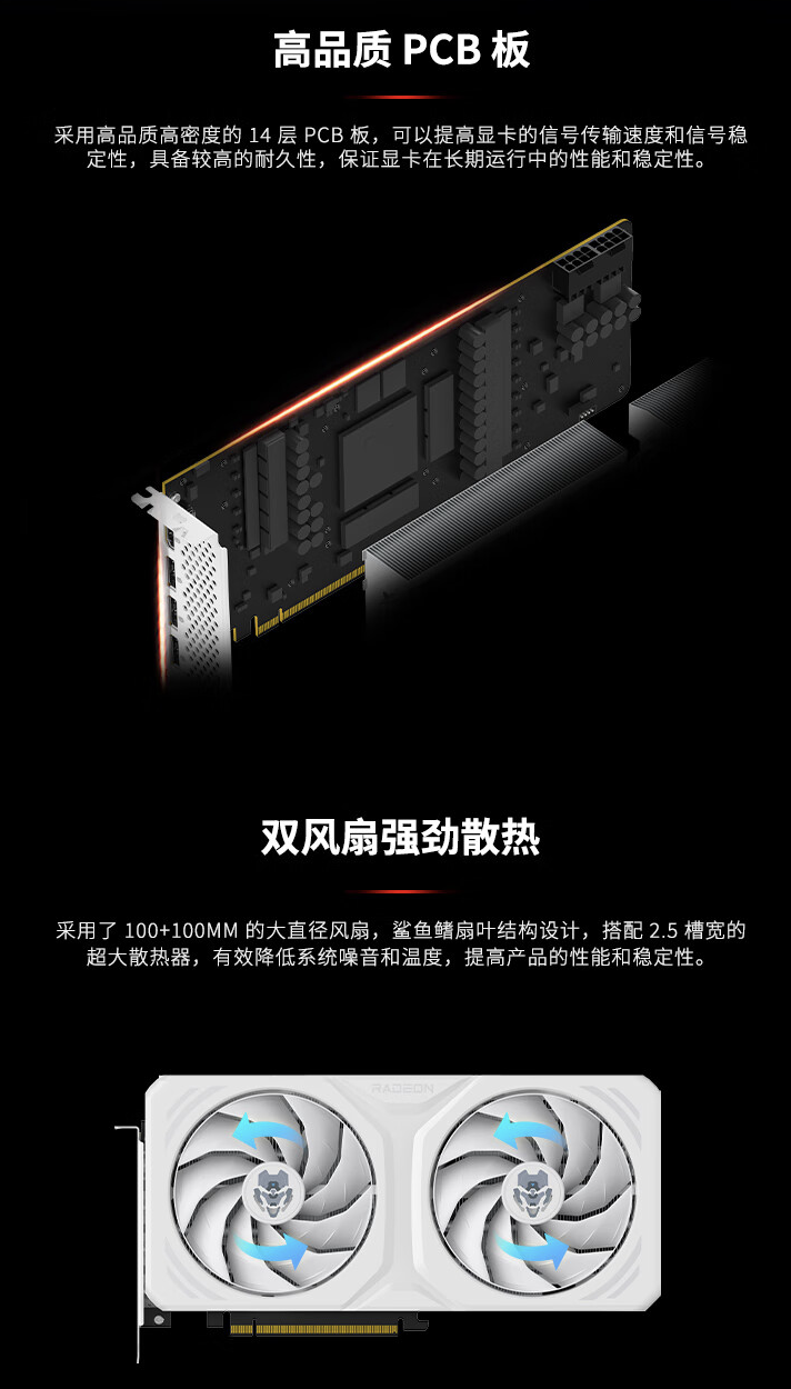 瀚铠推出 RX 7700 XT 12G D6 显卡：双 100mm 风扇 + 6 热管，首发价 3249 元