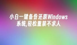 小白一键备份还原Windows系统,轻松重装不求人