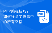 PHP编程技巧:如何移除字符串中的所有空格