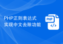 PHP正则表达式实现中文去除功能