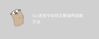 go语言中如何正确调用函数方法