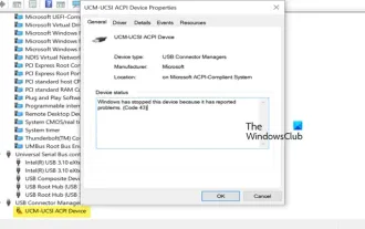 UCM in Windows 11/10 - UCSI VPI device driver error