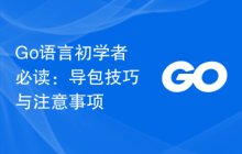 Go语言初学者必读:导包技巧与注意事项