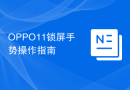 OPPO11锁屏手势操作指南