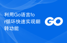 利用Go语言for循环快速实现翻转功能