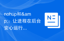 nohup和&：让进程在后台安心运行