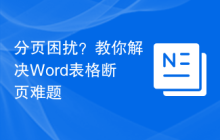 分页困扰?教你解决Word表格断页难题