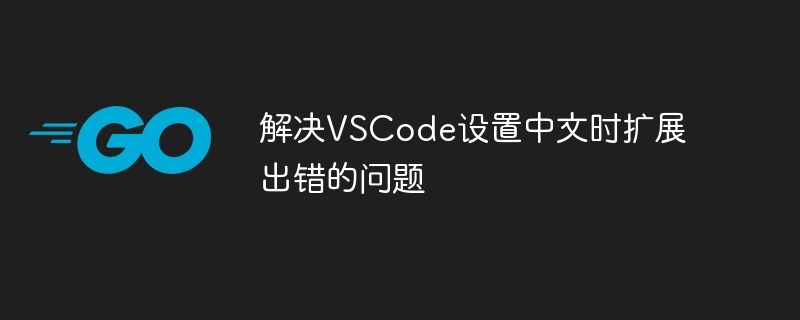 解决VSCode设置中文时扩展出错的问题-Golang-