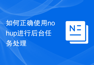 如何正确使用nohup进行后台任务处理