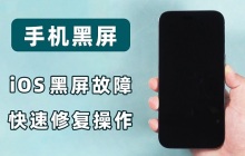 苹果14突然黑屏处理办法