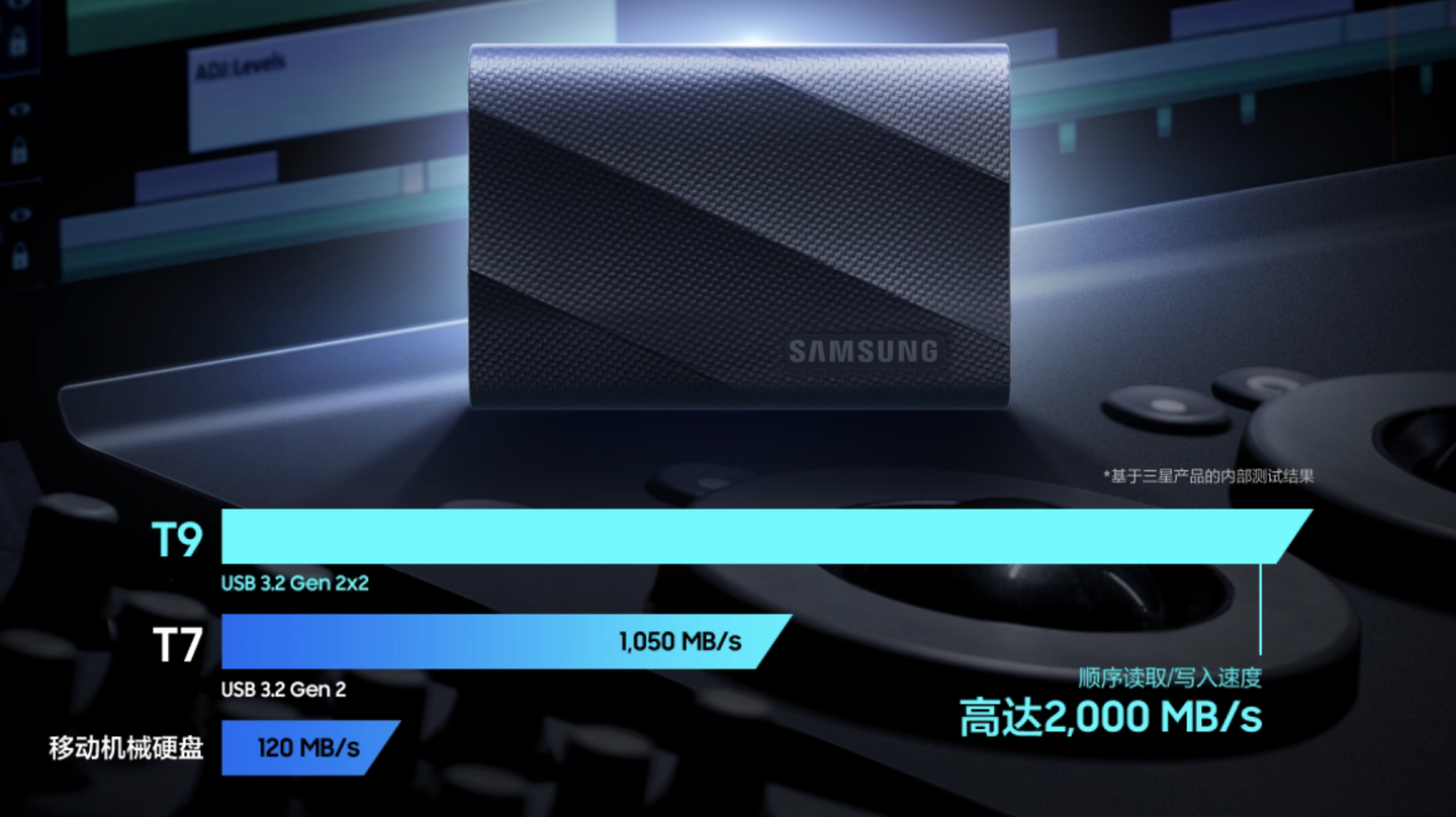 三星 T9 移动硬盘国行“星际灰”款明日上市：USB 3.2 Gen 2x2、读写速度 2000 MB/s，1059 元起