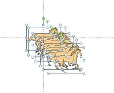 Detailed method for designing a horse running animation using PPT