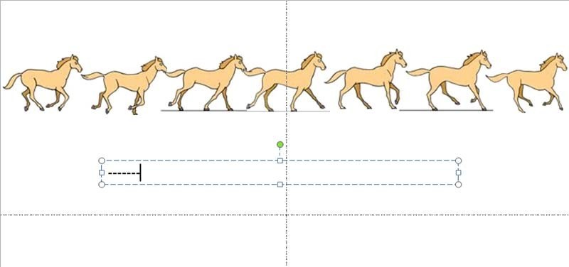 Detailed method for designing a horse running animation using PPT